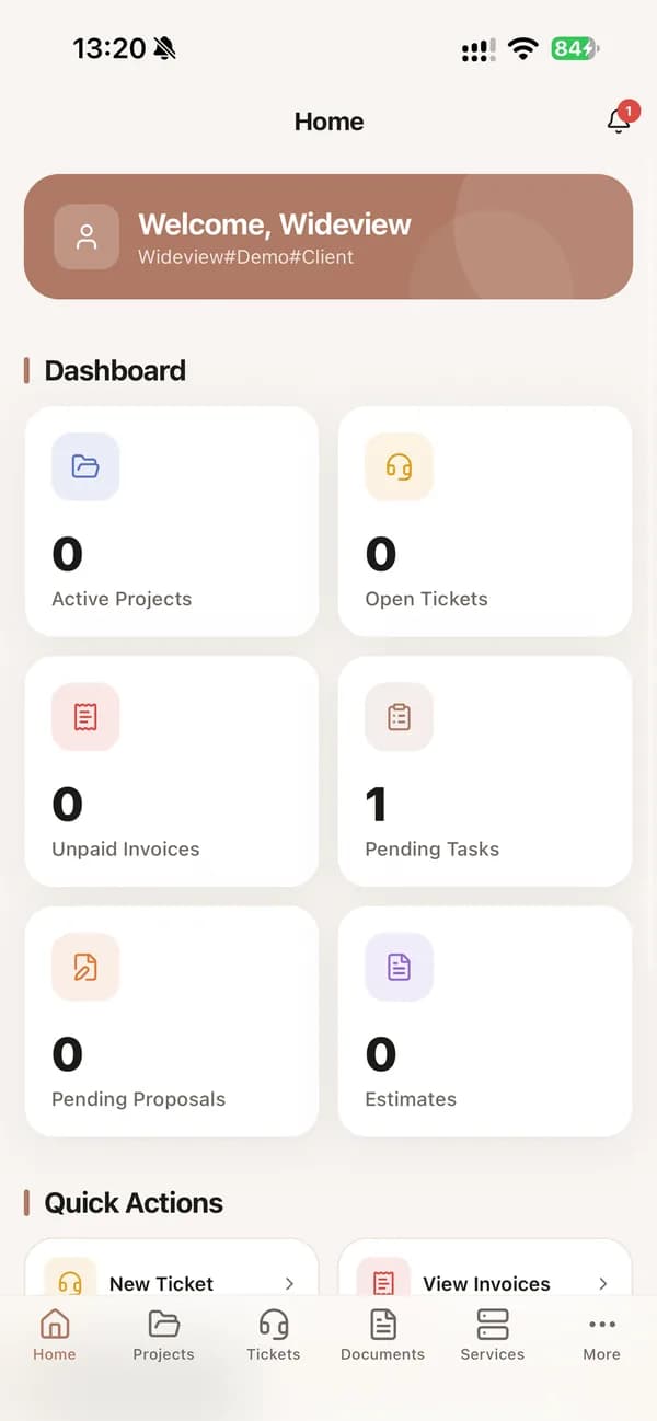 Wideview Support screenshot